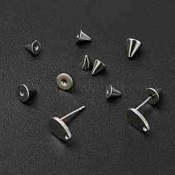80Pcs 2 Styles 201 Stainless Steel Ear Nuts&nbsp;STAS-FS0002-22