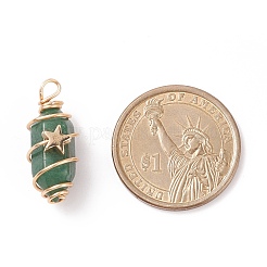Natural & Synthetic Gemstone Double Terminal Pointed Pendants&nbsp;PALLOY-JF01712