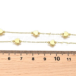 Heart Brass Link Chain Necklaces&nbsp;NJEW-M108-23G