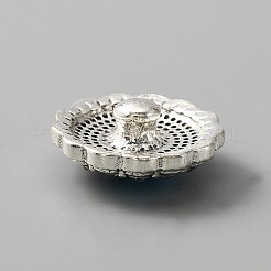 合金ラインストーンスナップボタン  プラスチックラインストーン付き  アクセサリーのボタン  花  ライトブルー  20x9mm  ノブ：5.5mm&nbsp;FIND-WH0145-74B