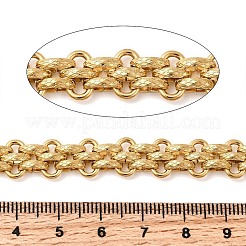 304ステンレスメッシュチェーン  溶接されていない  スプールで  イオンプレーティング（ip）  20KGP本金メッキ  10x4.5mm&nbsp;CHS-K024-07A-G