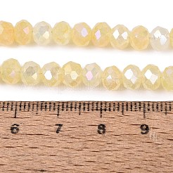 Dyed Crackle Imitation Jade Glass Beads Strands&nbsp;EGLA-Q131-02B-08