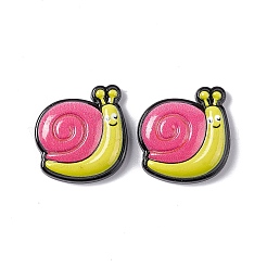 オペーク樹脂カボション  カタツムリ  濃いピンク  19x19.5x5mm&nbsp;RESI-C027-02A