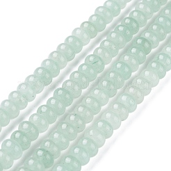 天然石グリーンアベンチュリンビーズ連売り  ロンデル  8x5mm  穴：1mm  約73個/連  15.3インチ（39cm）&nbsp;G-G668-08-5x8mm