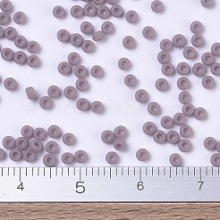 MIYUKIラウンドロカイユビーズ  日本製シードビーズ  11/0  (rr410f) マット不透明モーブ  2x1.3mm  穴：0.8mm  約1100PCS /ボトル  10 G /ボトル&nbsp;SEED-JP0008-RR0410F