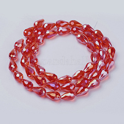 Electroplate Glass Beads Strands&nbsp;EGLA-D015-15x10mm-16