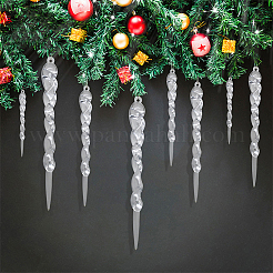 45Pcs Christmas Plastic Icicle Drop Pendant Decorations&nbsp;DIY-WR0003-04