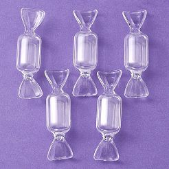 プラスチックビーズ収納ケース  キャンディ  透明  8.7x2.3x2.6cm&nbsp;CON-YW0001-39