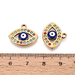 304 Stainless Steel Rhinestone Pendants&nbsp;STAS-N110-52B-G