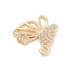 Brass Pave Clear Cubic Zirconia Pendants&nbsp;KK-Z061-08G-01