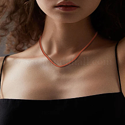 20Pcs 2MM Flat Faux Suede Cord Necklace Making with Findings&nbsp;NJEW-LP0007-08B