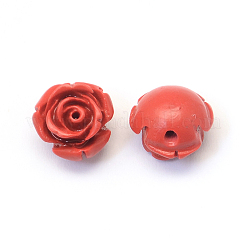 花辰砂ビーズ  ファイヤーブリック  11~12x9mm  穴：1~2mm&nbsp;CARL-Q003-07