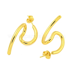 304ステンレススチールイヤリング  18KGP本金メッキ  17.5x2mm&nbsp;EJEW-R161-03G