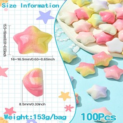 Gradient Color Opaque Resin Cabochons&nbsp;RESI-CJ0003-66