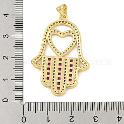Rack Plating Brass Micro Pave Cubic Zirconia Pendants&nbsp;KK-K341-71G
