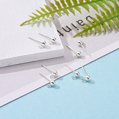 925スターリングシルバースタンドピアスパーツ  スタンプ925個付きイヤリングポスト  銀  15mm  ヘッド：6.5x3.8mm  穴：1mm  ピン：0.7mm&nbsp;X-STER-K167-042C-S