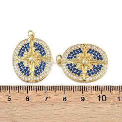 Brass Micro Pave Cubic Zirconia Pendants&nbsp;KK-L240-20G