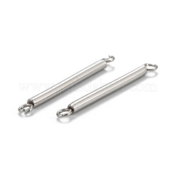 変色しにくい304ステンレススチールリンクコネクター  コラム  ステンレス鋼色  26x3x2mm  穴：1.8mm&nbsp;STAS-Z034-15A-P