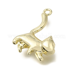 合金3dペンダント  猫の形のチャーム  ゴールドカラー  23x16x6mm  穴：1.6mm&nbsp;FIND-E047-01G