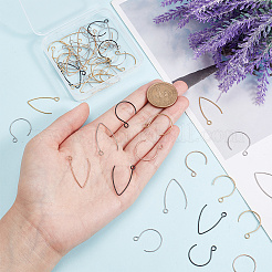 56Pcs 8 Style 304 Stainless Steel Earring Hooks&nbsp;STAS-MA0001-09