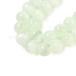 天然セレナイトビーズ連売り  染め  ラウンド  淡緑色  6mm  穴：1.2mm  約63個/連  15.35インチ（39cm）&nbsp;G-C142-01A-11