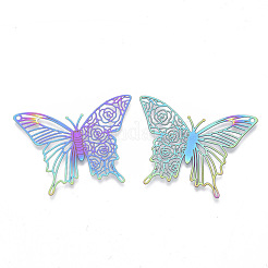Ion Plating(IP) 201 Stainless Steel Filigree Pendants&nbsp;X-STAS-R102-29