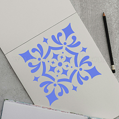 4Pcs 4 Styles PET Hollow Out Drawing Painting Stencils&nbsp;DIY-WH0669-006