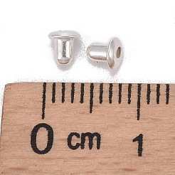 925スターリングシルバーピアスキャッチ  スタンプ925個付き  銀  3.5x3.3mm  穴：0.7mm&nbsp;STER-K167-037A-S