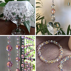 2 Strands Electroplate Transparent Glass Bead Strands&nbsp;EGLA-TA0001-34B