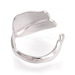 Adjustable 304 Stainless Steel Cuff Rings for Women&nbsp;RJEW-N052-03P