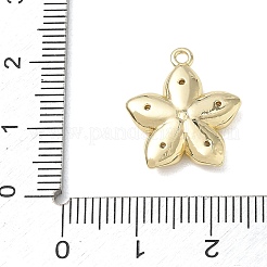 Brass Micro Pave Clear Cubic Zirconia Pendants&nbsp;CU-CBACBD7-11G
