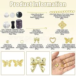 DIYファインディングキット  50gのガラスビーズを含む  鉄ピン40個  2本の撚り糸がチェーンをねじる  6個の合金チャーム  ビーズフレーム2個、アイロンビーズキャップとジャンプリング20個  ブラック  5.5~16x6~11.5x6.5~10.5mm  穴：1.2~1.6mm&nbsp;DIY-FS0009-69A