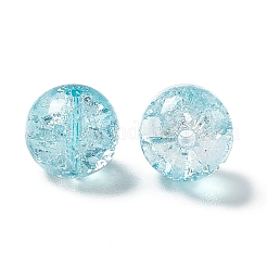 透明クラックガラスビーズ  ラウンド  ミックスカラー  8x7.5mm  穴：1.6mm  約1515個/1000g&nbsp;GLAA-P029-01