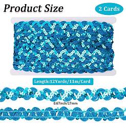 2Pcs Polyester Paillette Beads&nbsp;OCOR-CP0001-31C