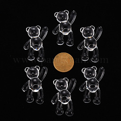 透明なアクリルビーズ  クマ  透明  37x28x13mm  穴：2.5mm&nbsp;X-MACR-S373-01B-205