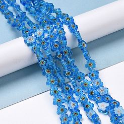 Handmade Millefiori Glass Bead Strands&nbsp;X-LAMP-J035-10mm-53