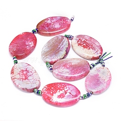 Natural Fire Crackle Agate Beads Strands&nbsp;G-L544-023