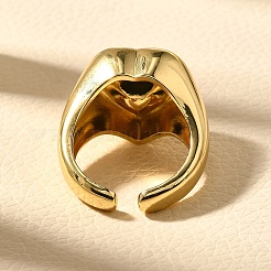 Brass Cuff Rings for Women&nbsp;RJEW-Q008-11G-01