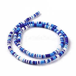 Handmade Polymer Clay Beads Strands&nbsp;CLAY-R089-3mm-001