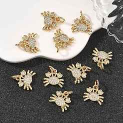 SHEGRACE Brass Clear Cubic Zirconia Charms&nbsp;XGRQ3P603-587G