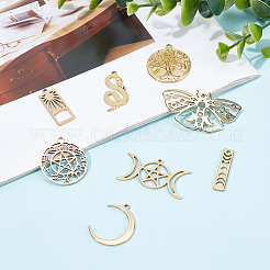 16Pcs 8 Style 304 Stainless Steel Charms&nbsp;STAS-SC0004-05