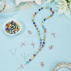 DIY Rosary Bead Jewelry Making Finding Kits&nbsp;DIY-SC0031-64