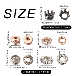 18Pcs 7 Style Alloy European Beads&nbsp;MPDL-MP0001-01