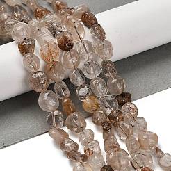 天然石クォーツビーズ連売り  ナゲット  タンブルストーン  7~13x4.5~10x4.5~10mm  穴：1.2mm  約44~46個/連  15.08''~16.14''（38.3~41センチメートル）&nbsp;G-P497-01E-38