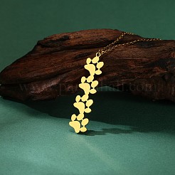 304ステンレスペンダント  連続猫爪チャーム  足跡  48.5x11.5x1.5mm  穴：1.6mm&nbsp;STAS-E501-01G-04