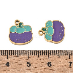 Fruit 304 Stainless Steel Enamel Pendants&nbsp;SA-CBA49D2-11G-04