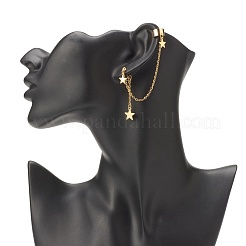 304 Stainless Steel Star Asymmetrical Earrings&nbsp;EJEW-JE04889-01