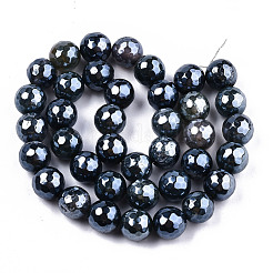 Electroplate Natural Agate Beads Strands&nbsp;G-T131-55-27
