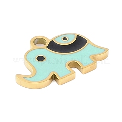 Ion Plating(IP) 304 Stainless Steel Enamel Charms&nbsp;FIND-Q111-02G-07