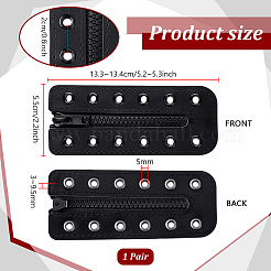 Cowhide Leather Lace-in Shoe Zipper Inserts&nbsp;DIY-WH0671-073A